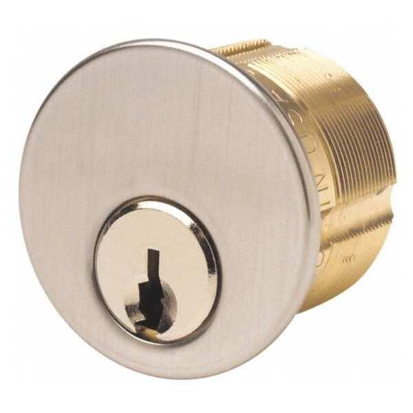 Ilco Unican Mortise Cylinder 1-1/8 Inch Satin Chrome - 7185SC1-26D-KA 42642