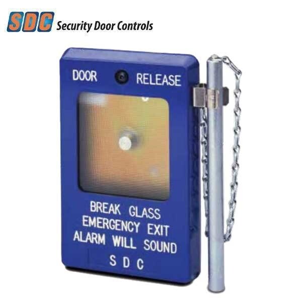 Sdc BREAK GLASS DOOR RELEASE DPDT 10A W/SIREN BLUE - SDC-491