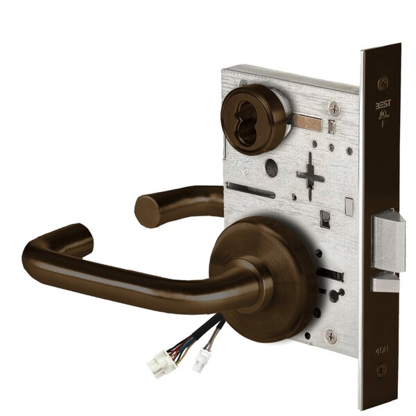 Best Fail Secure, 24V, Electrified Mortise Lock, 3 Lever, H Rose, Oil Rubbed Bronze - 45HW7DEU3H613