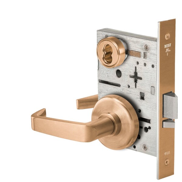 Best Fail Secure, 24V, Electrified Mortise Lock, 15 Lever, H Rose, Satin Bronze - 45HW7DEU15H612