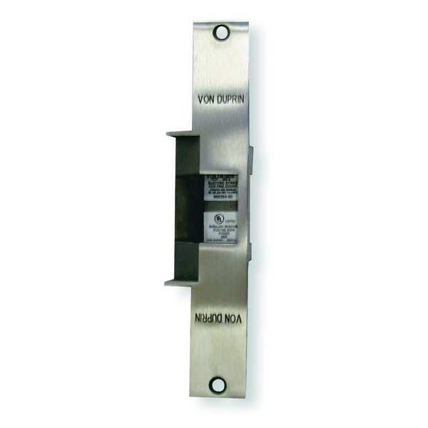 Von Duprin Electric Door Strike, Stainless Steel, Satin Stainless Steel, Includes: (2) Plug Connectors - 6215 24V US32D CON