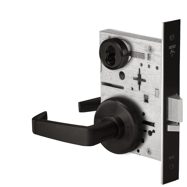 Best Fail Safe, 24V, Electrified Mortise Lock, 15 Lever, H Rose, Flat Black - 45HW7DEL15H622