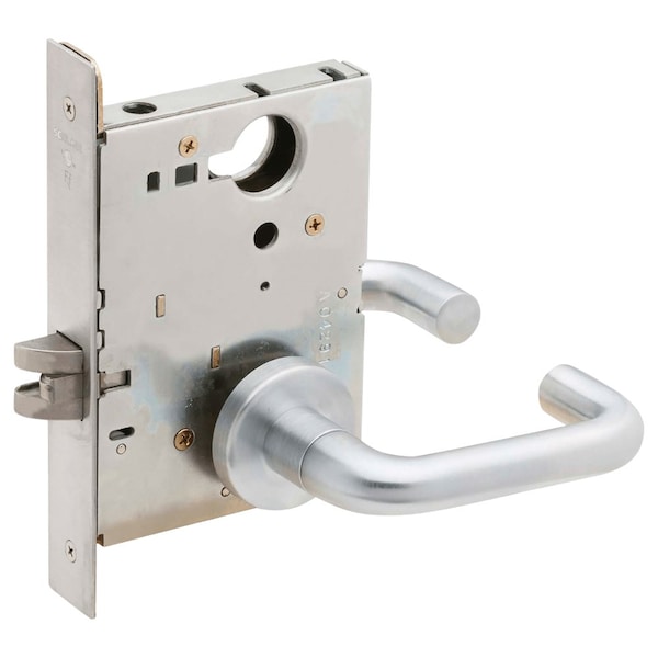 Schlage Grade 1 Fail Secure Electric Mortise Lock, Less Cylinder, 03 Lever, A Rose, Request to Exit, Satin C - L9092EUL 03A 626 RX