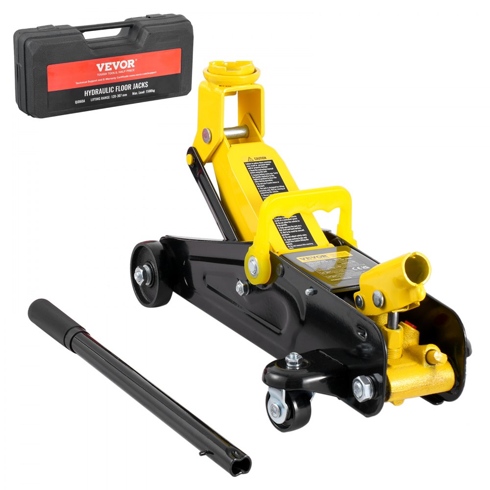 VEVOR Low Profile Floor Jack 1.5 Ton Heavy Duty Single Piston Hydraulic Pump - WSQJDTZ15TDGB6MDZV0