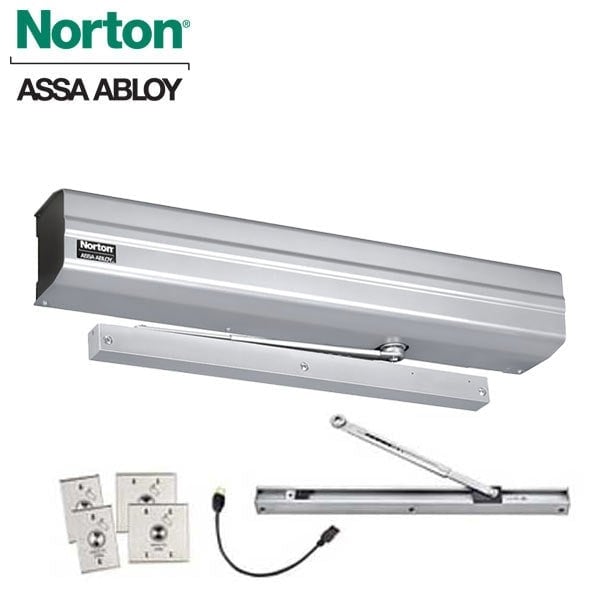 Norton Door Controls Low Energy Door Operator, Surface Mount, Push or Pull Side, Slide Track or Top Jamb, Slide Track Arm - NOR-5740K3-689