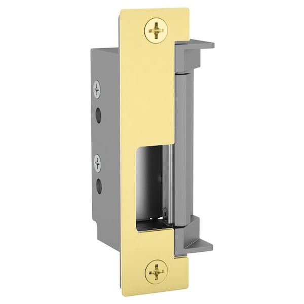 Hes Grade 1 Electric Strike, Fail Safe/Fail Secure, 12/24 VDC, Low Profile, Fire Rated, Satin Brass - 4500C-606