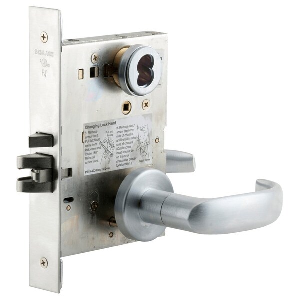 Schlage Grade 1 Fail Secure Electric Mortise Lock, Schlage FSIC Prep Less Core, 17 Lever, A Rose, Request to - L9092EUJ 17A 626 RX