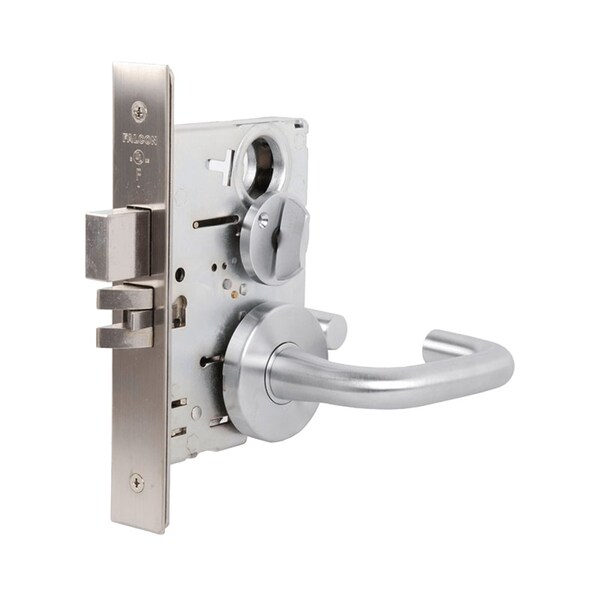 Falcon Electrified Mortise Lock, 24VDC, Fail Secure, RX Switch, Sutro Lever, Napa Escutcheon, Satin Chrome - MA881P SN 626 24VDC RX
