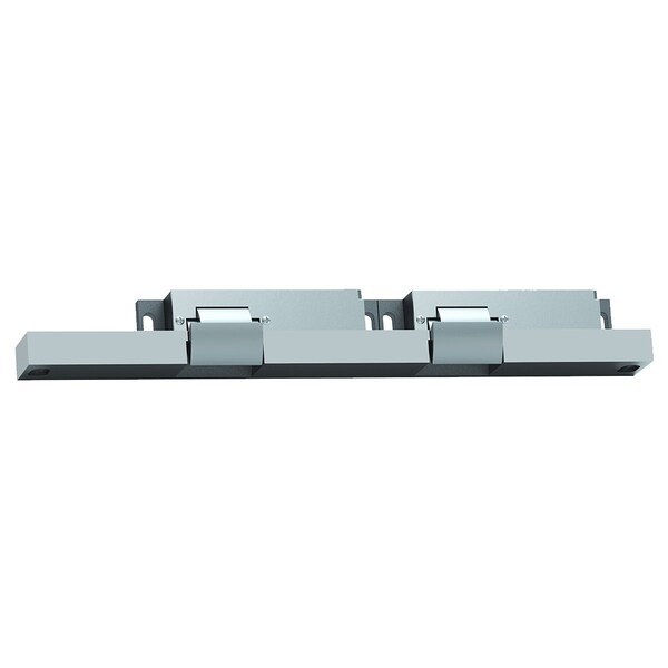 Folger Adam Fail Safe, Complete 24VDC Electric Strike, Double, PK Keeper, 5-5/8-in CTC Satin Stainless Steel - 310-4-3 F 24D 630