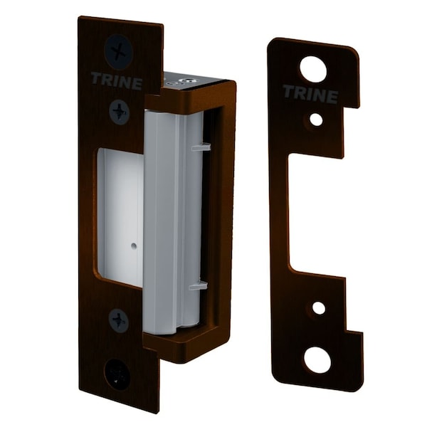 Trine Electric Strike for Cylindrical Locks and Deadlatches with 4 Faceplates of CC and CCRD Dark - 4300CCDKBZ