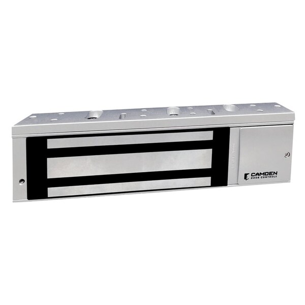 Camden Single Door Magnetic Lock, 12/24 VDC, 1200lb Holding Force, Surface Mount, Satin Aluminum Clear Anod - CX-91S-12