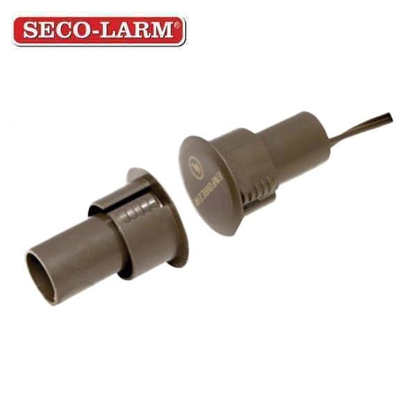 Seco-Larm 3/4 Steel Door Recessed N.C Magnetic Contact with quick-connect terminals. 1" Gap. 18" leads. UL, CU - SLM-SM-4105-LQ-B