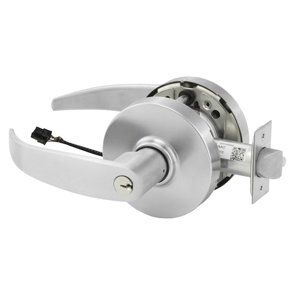 Sargent Electrified Cylindrical Lock, Fail Secure, 12V, LP Design, RX Switch, Satin Chrome - RX28-10G71-12V LP 26D