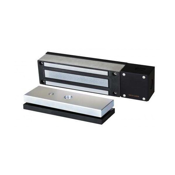 Seco-Larm Electromagnetic Gate Lock with 1,200-lb (544kg) holding force. 12 or 24 VDC operation wit - SLM-E-942FC-1K3SQ