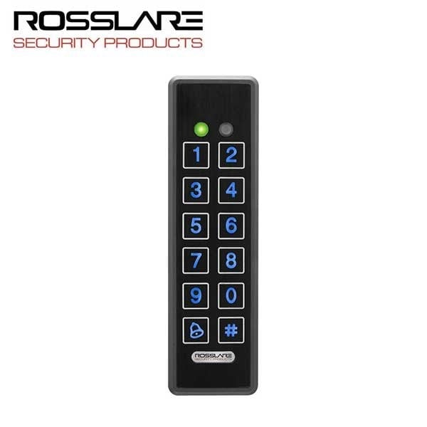 Rosslare ULTRA-SLIM PIEZO MULLION BACKLIT GOPROX & PIN READER CONVERTIBLE BLACK - ROS-AYC-E60B