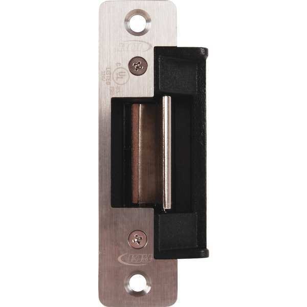 Rutherford Electric Door Strike, Stainless Steel, Brushed, Includes: Fasteners, Standard Mounting Tabs - F4104-08 32D
