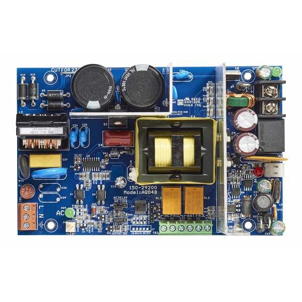 Securitron Power Supply, Steel, 14" L, 14" W, 4.75" H - AQD4B