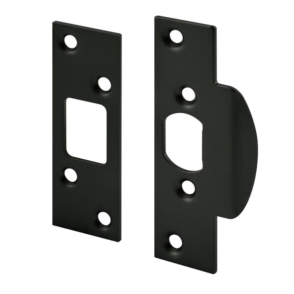 Prime-Line Security Reinforcing Strike Kit 1-1/8 x 4-1/4 and 1-1/4 x 3-5/8 in., Bronze Finish - U 11158