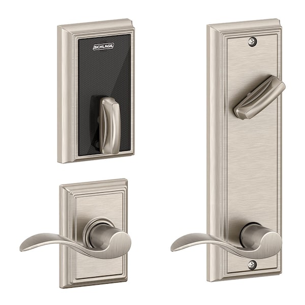 Schlage Electronics Grade 2 Electric Deadbolt Lock, Includes Touchless, Bluetooth Smart Reader, Keyless, No Cylinder Ove - FE410F ADD 55 ACC 619