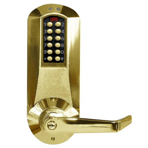 Dormakaba E-Plex 5000 Cylindrical Lock, Winston Lever, 100 Access Codes, 3,000 Audit Events, KIL, Kaba 90 Keyw - E5031XKWL-605-41