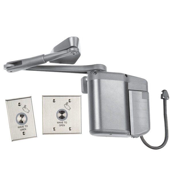 Norton Co Kit Includes ADAEZ Pro Door Operato, Wave-To-Open Touchless Wall Switch, Aluminum Cover - 5845XWTO 689