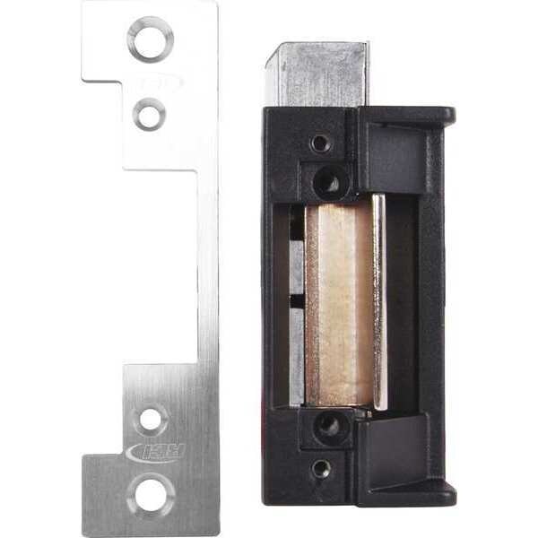 Rutherford Electric Door Strike, Stainless Steel, Brushed, Includes: Fasteners, Standard Mounting Tabs - 4114-05 32D