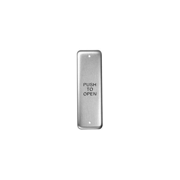Norton Door Controls 503 1-1/2" x 4-3/4" Door Switch with Blue Letters Stainless Steel - 503