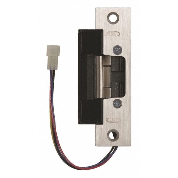 Rutherford Electric Door Strike, Stainless Steel, Brushed, Includes: Trim Plate - S6514 32D