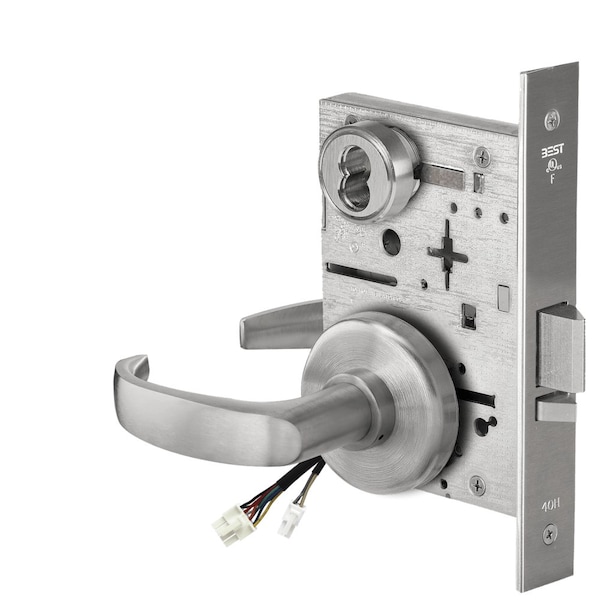 Best Fail Secure, 24V, Double Cylinder, Electrified Mortise Lock, 14 Lever, H Rose, Satin Chrome - 45HW7WEU14H626