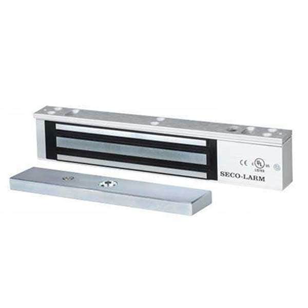 Seco-Larm Single-door Electromagnetic Lock with 600-lb (272kg) holding force. 12 or 24 VDC operatio - SLM-E-941SA-600