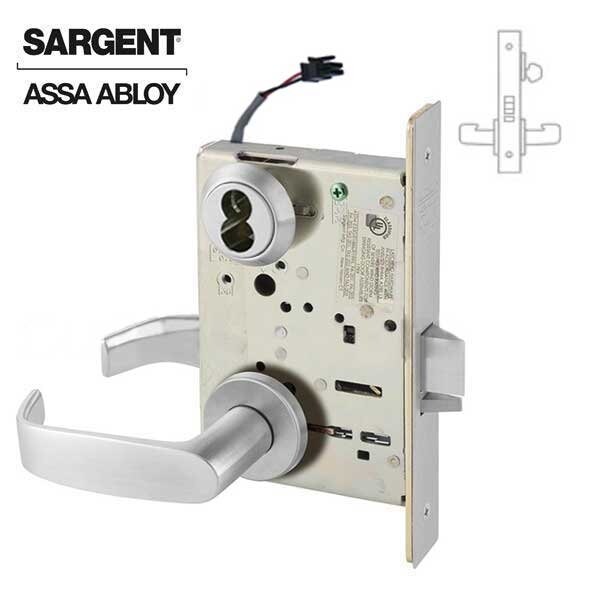 Sargent 8200 Series Mortise Lock Mechanical Electromechanical Fail Secure 24V Lock to accept SFIC Core LN Tr - SRG-70-8271-LNL-24V-26D