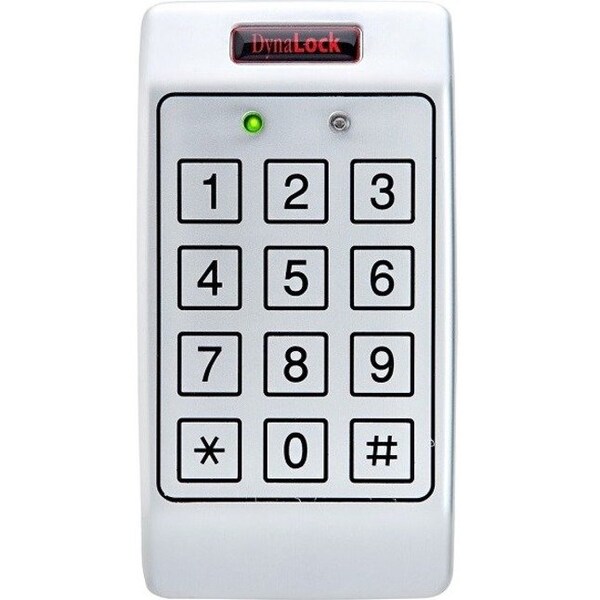 Dynalock Access Keypad, Steel, White, 4in. Hx3in. W - 7300