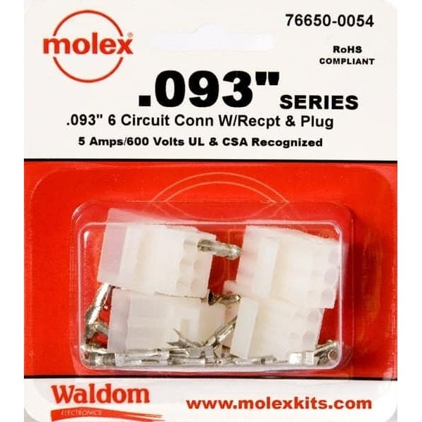 Molex 15 Ckt Conn .093 Plug Recpt Pin Socket Kit - 1375PRT