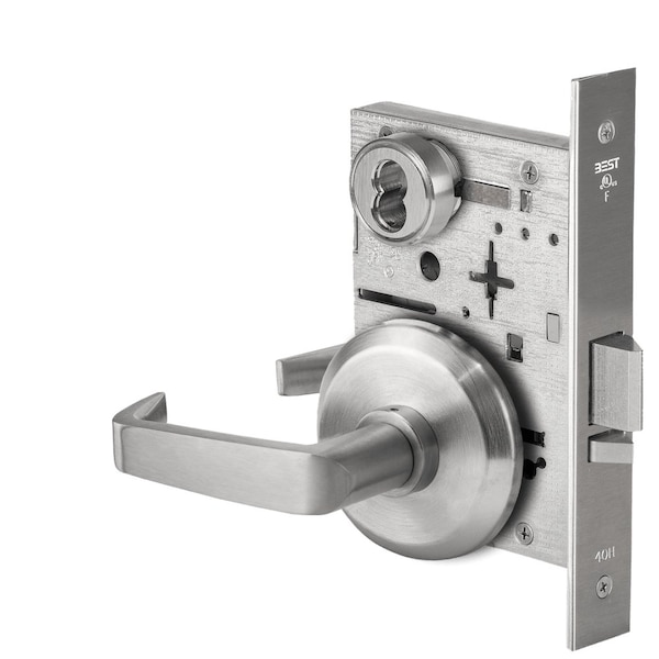Best Fail Secure, 24V, Electrified Mortise Lock, 15 Lever, S Rose, Satin Chrome - 45HW7DEU15S626