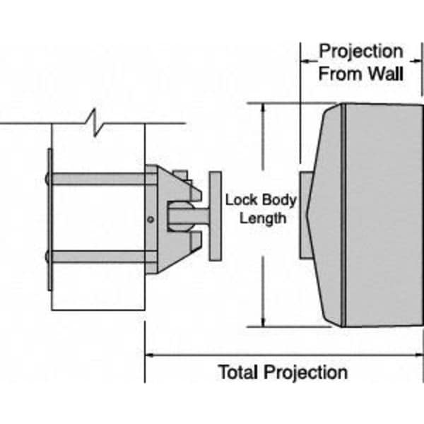Edwards Signaling Electromagnetic Door Holder, Flush Wall Mounted, Aluminum - 1504-AQN5