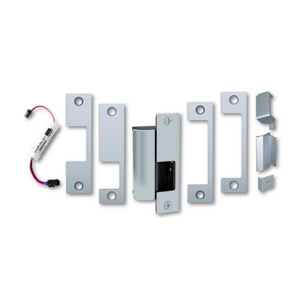 Hes Electric Door Strike, Stainless Steel, Satin Stainless Steel, For Use With: Strike Plate 4-7/8 in - 1006CS-12/24D-630