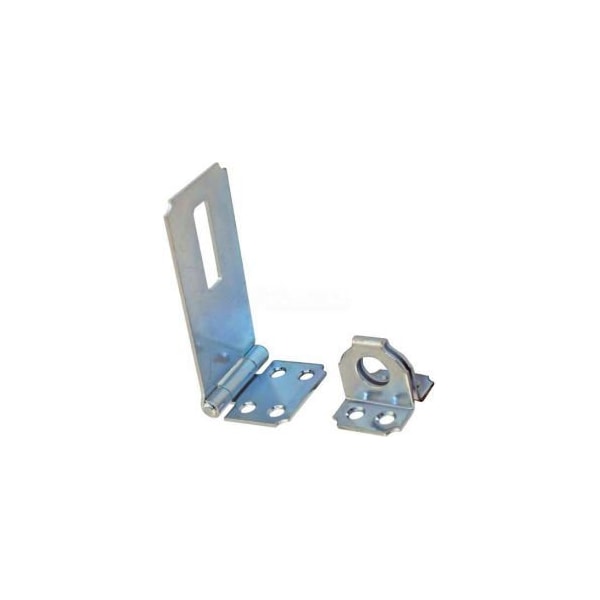 Comfort Zone Ultra Hardware Fixed Staple Safety Hasp, Steel, 2-1/2"L, Zinc Finish - 96460
