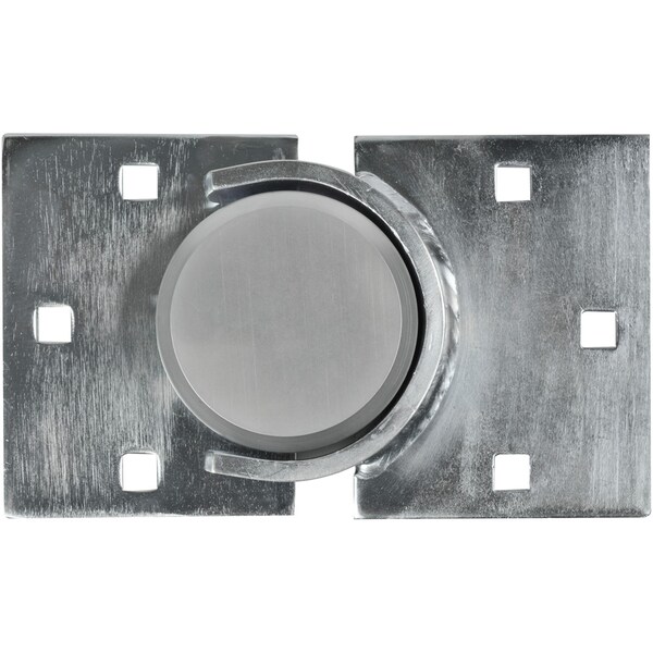 Brinks Keyed Padlock with Hasp, Chrome Plated, 6-Pin American Keyway - 672-74232