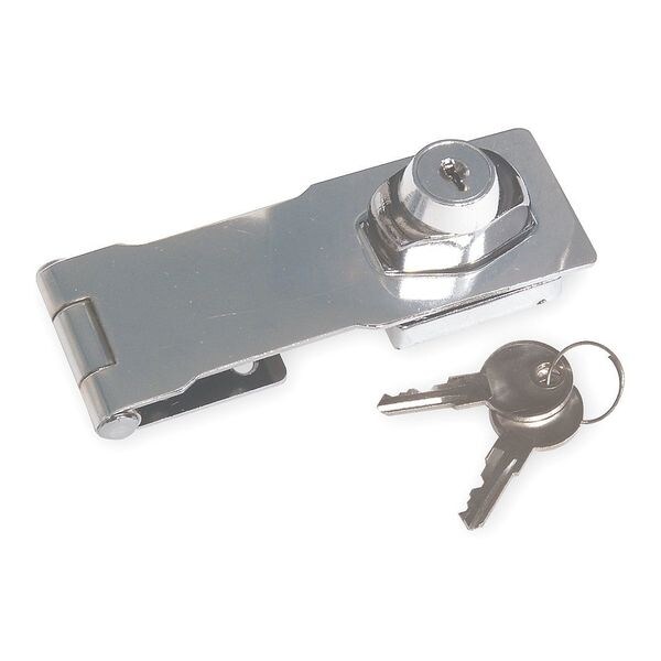 Zoro Select Safety Hasp, Steel, 4-1/2 In. L - 4PE49