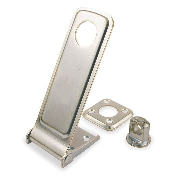Zoro Select Hasp, Ribbed Steel, 2-1/2 In. L - 4PE30