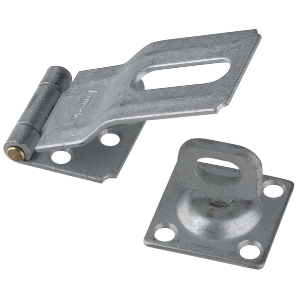National Hardware National Hardware Galvanized Brass/Steel 3-1/4 in. L Swivel Staple Safety Hasp 1 pk - N103-044