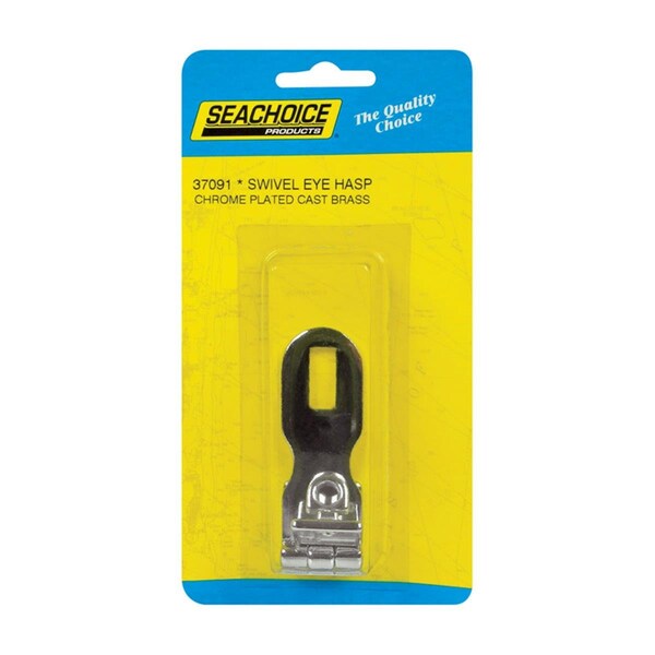 Pinpoint 3 x 1 in. Chrome Plated Brass Swivel Eye Hasp - PI3330757