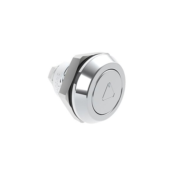 Southco Quarter-Turn Cam Latch, 7 mm Triangle Shuttered Recess, Zinc Alloy, Chrome Plated, Bright - E5-8-022-UU1