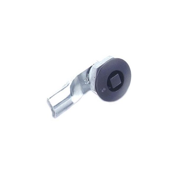 Southco Quarter-Turn Cam Latch, 8 mm Square, 8mm .31 in Grip, Not Sealed, Zinc Alloy, Powder Coat, Black - E5-1-055-050