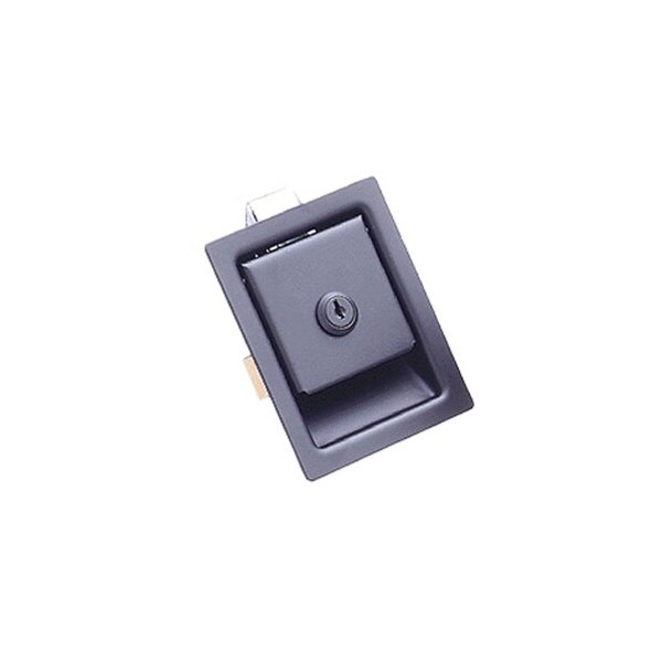 Southco Push To Close Latch, Large Size, Locking, 11.9mm .47 in Grip, Steel, Powder Coated, Black - 64-10-302-90