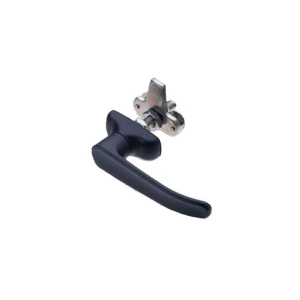 Southco Cam Latch L-Handle, Turn Counterclockwise to Latch / Lock, Long Cam, Zinc Alloy, Powder Coat, Black - 92-32-532