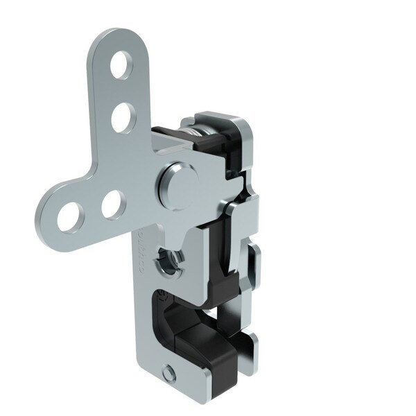 Southco Rotary Push To Close Latch, Two Stage, with Integrated Bumper, 2-Point Lever 1/4-20 Thread - R4-10-41-305-10