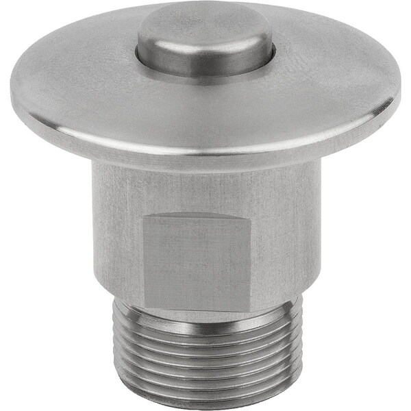 Kipp Lift And Turn Latch, Form:A With Head, D=19, Stainless Steel Bright, Comp:Stainless Steel Bright - K1562.11