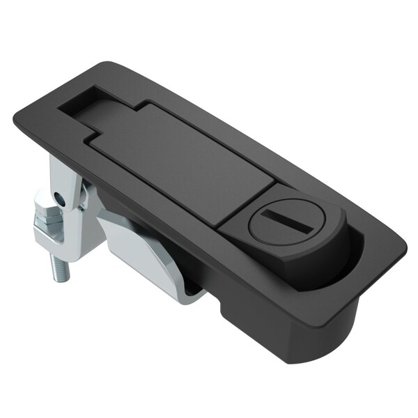 Southco Compression Latch, Tool Locking, Slotted Recess, Sealed, Zinc Alloy, Powder Coat, Black - C2-43-165