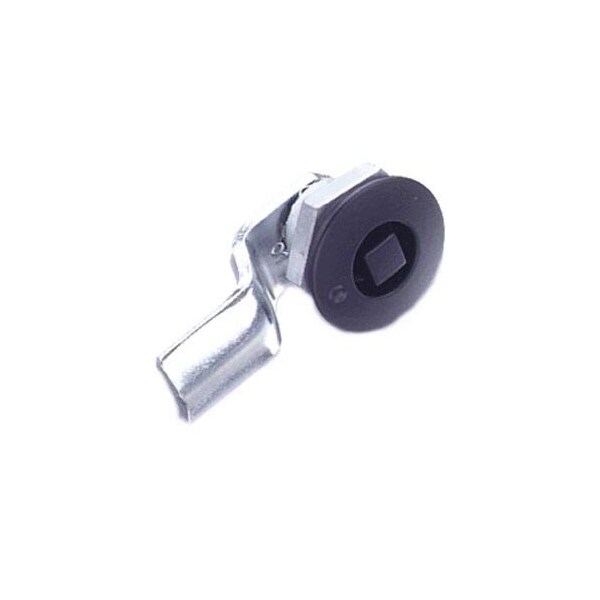 Southco Quarter-Turn Cam Latch, 8 mm Square, 0mm .00 in Grip, Not Sealed, Zinc Alloy, Powder Coat, Black - E5-1-055-010